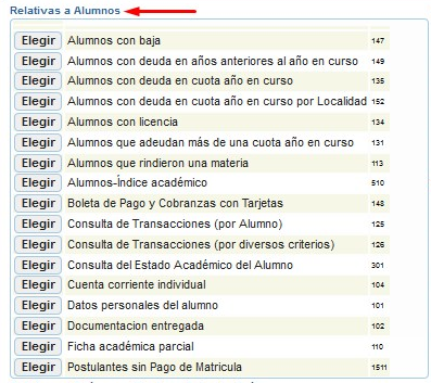 2. Transacciones Relativas a Alumnos