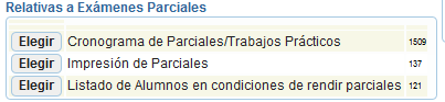 2. Transacciones Relativas a Exámenes Parciales