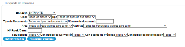 3. Bloque de Búsqueda de Reclamos
