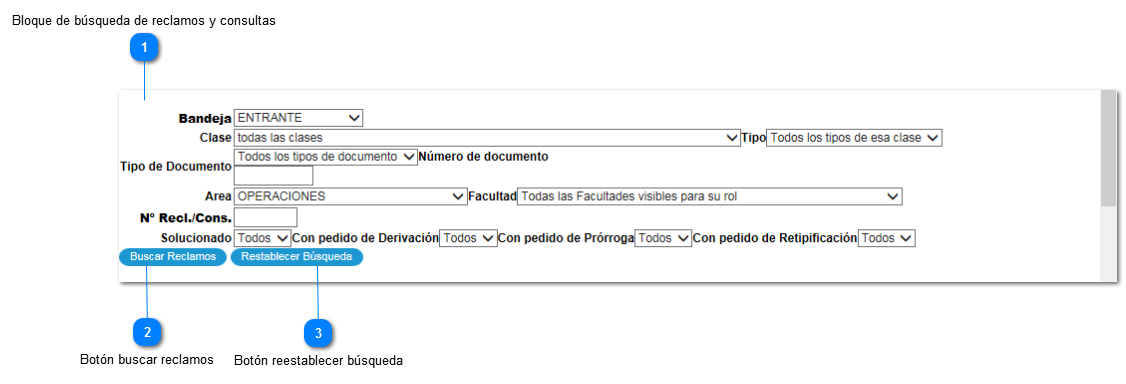 4.2. Buscar un reclamo o consulta